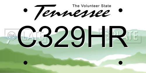 C329HR Tennessee License Plate