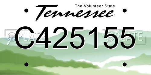 C425155 Tennessee License Plate