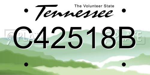 C42518B Tennessee License Plate