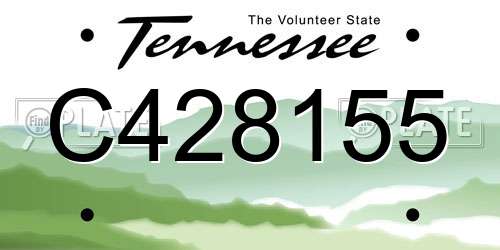 C428155 Tennessee License Plate