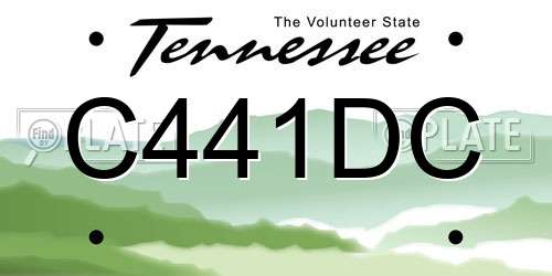 C441DC Tennessee License Plate