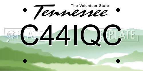 C44IQC Tennessee License Plate