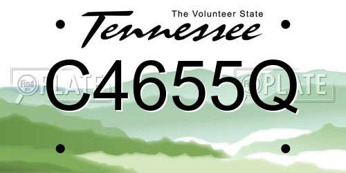 C4655Q Tennessee License Plate