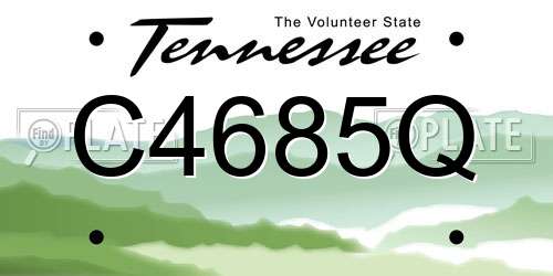C4685Q Tennessee License Plate