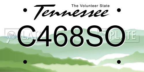 C468SO Tennessee License Plate