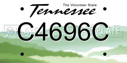 C4696C Tennessee License Plate