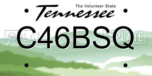 C46BSQ Tennessee License Plate