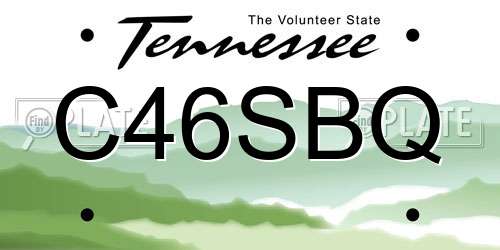 C46SBQ Tennessee License Plate