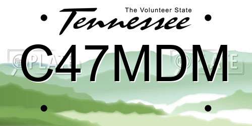 C47MDM Tennessee License Plate