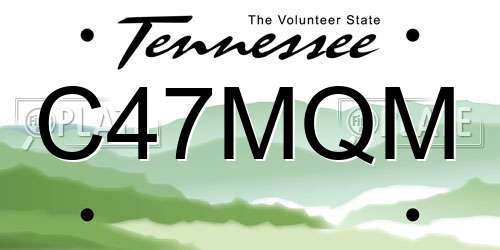 C47MQM Tennessee License Plate