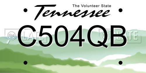 C504QB Tennessee License Plate