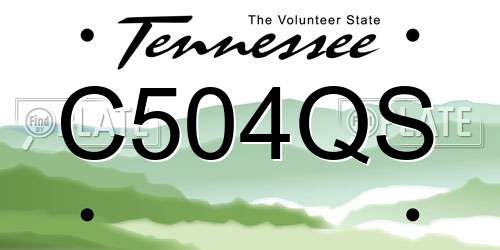 C504QS Tennessee License Plate