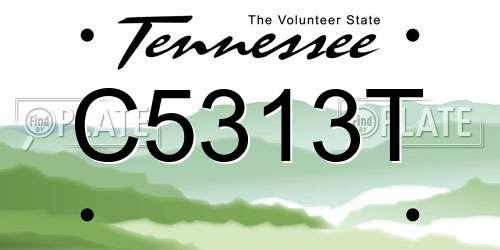 C5313T Tennessee License Plate
