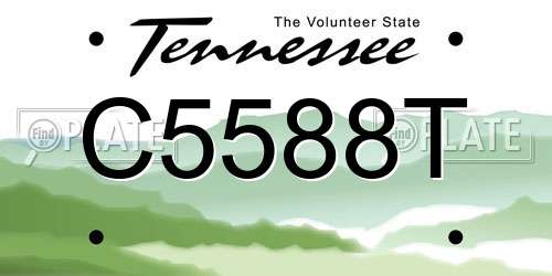 C5588T Tennessee License Plate