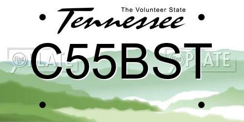 C55BST Tennessee License Plate