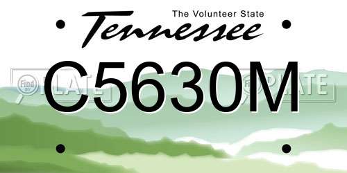 C5630M Tennessee License Plate