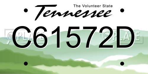 C61572D Tennessee License Plate
