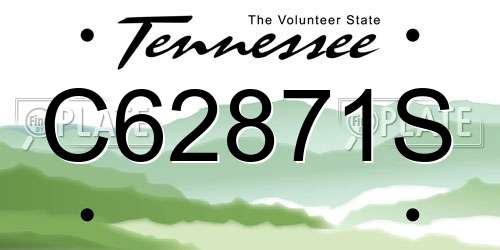 C62871S Tennessee License Plate