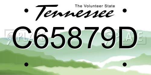 C65879D Tennessee License Plate