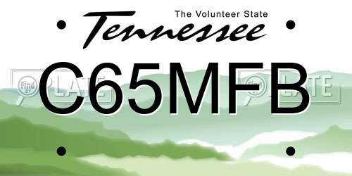C65MFB Tennessee License Plate