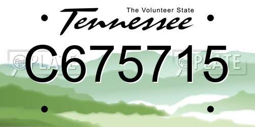 C675715 Tennessee License Plate