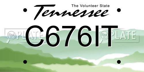 C676IT Tennessee License Plate