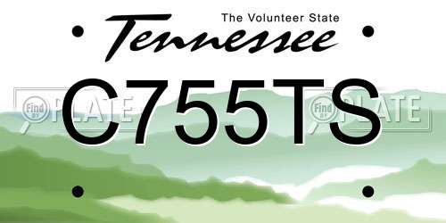 C755TS Tennessee License Plate