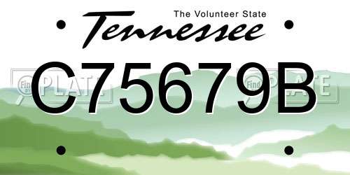 C75679B Tennessee License Plate