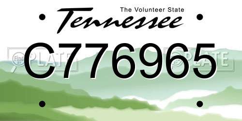 C776965 Tennessee License Plate
