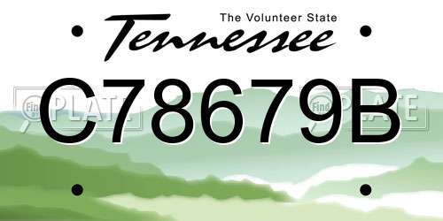 C78679B Tennessee License Plate