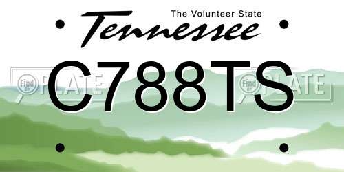 C788TS Tennessee License Plate