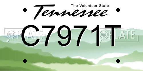 C7971T Tennessee License Plate