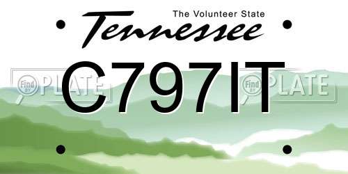 C797IT Tennessee License Plate