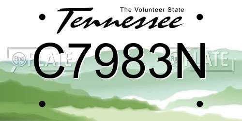 C7983N Tennessee License Plate