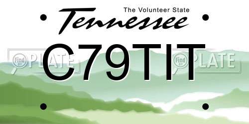 C79TIT Tennessee License Plate