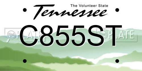 C855ST Tennessee License Plate