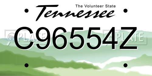 C96554Z Tennessee License Plate