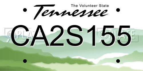 CA2S155 Tennessee License Plate
