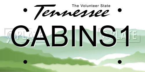 CABINS1 Tennessee License Plate
