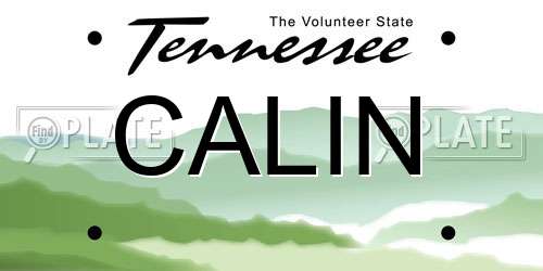 CALIN Tennessee License Plate
