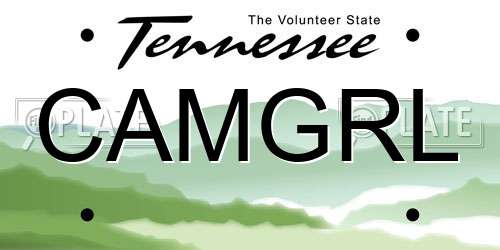 CAMGRL Tennessee License Plate