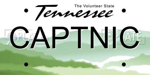 CAPTNIC Tennessee License Plate