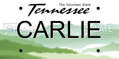 CARLIE Tennessee License Plate