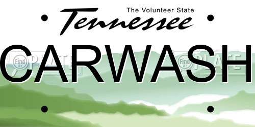 CARWASH Tennessee License Plate