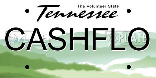 CASHFLO Tennessee License Plate