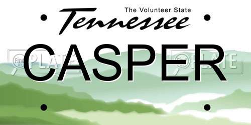 CASPER Tennessee License Plate