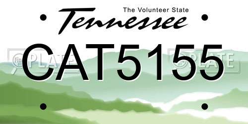 CAT5155 Tennessee License Plate