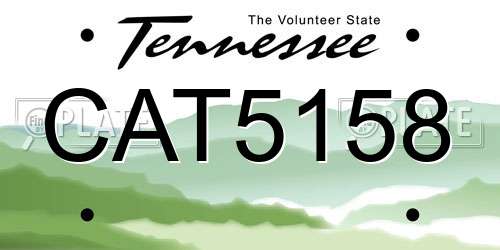 CAT5158 Tennessee License Plate