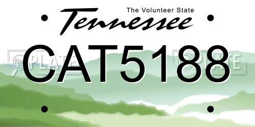 CAT5188 Tennessee License Plate