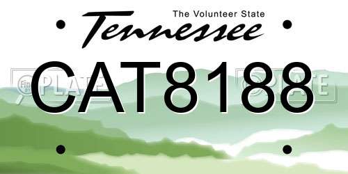 CAT8188 Tennessee License Plate